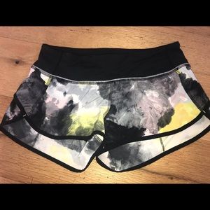 lulu lemon multi colored running shorts